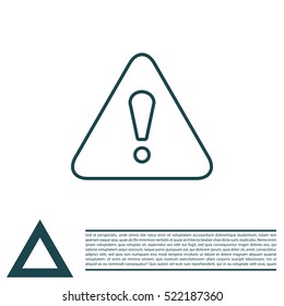 Exclamation danger line sign