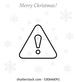 Exclamation danger line sign