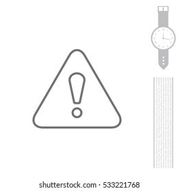 Exclamation danger line sign