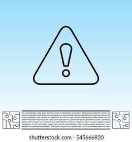 Exclamation danger line sign