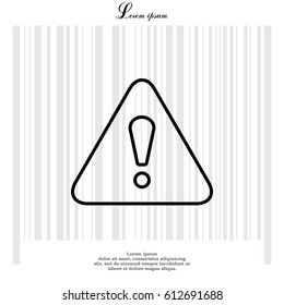 Exclamation danger line sign
