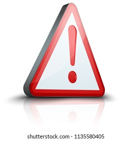 Exclamation danger sign