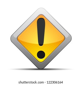 Exclamation danger sign