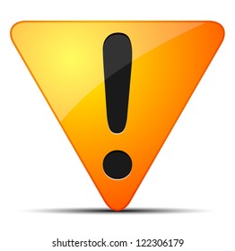 Exclamation danger sign