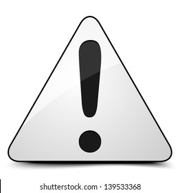 Exclamation danger sign