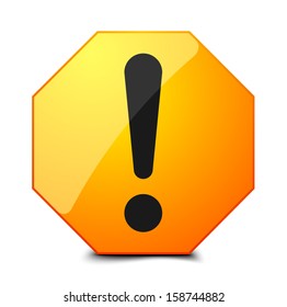 Exclamation danger sign