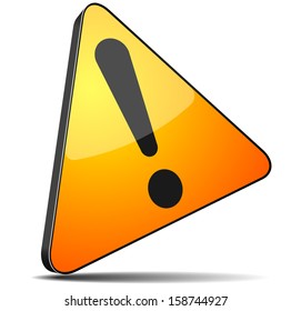 Exclamation danger sign