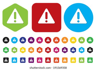 Exclamation danger sign