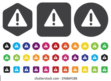 Exclamation danger sign