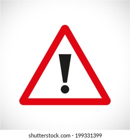 Exclamation danger sign