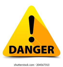 Exclamation danger sign