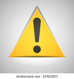 Exclamation danger sign