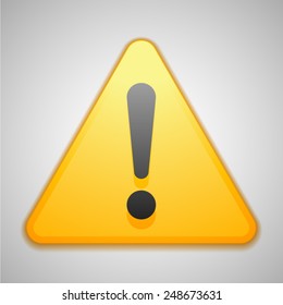 Exclamation danger sign