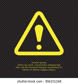 Exclamation danger sign