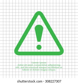 Exclamation danger sign