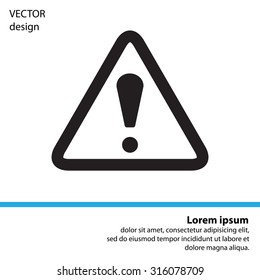 Exclamation danger sign