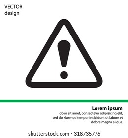 Exclamation danger sign