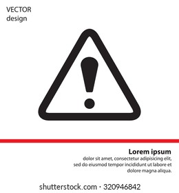 Exclamation danger sign