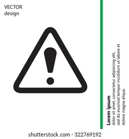 Exclamation danger sign