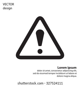 Exclamation danger sign