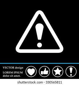 Exclamation danger sign