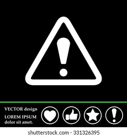 Exclamation danger sign