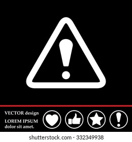 Exclamation danger sign