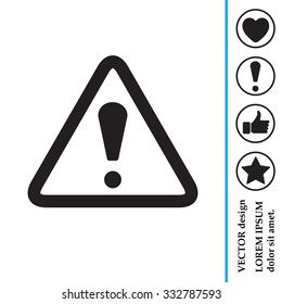 Exclamation danger sign