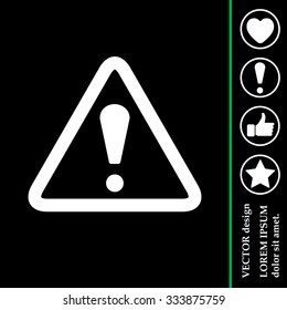 Exclamation danger sign