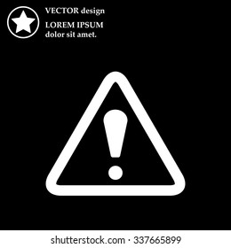 Exclamation danger sign