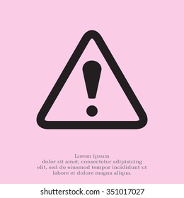 Exclamation danger sign
