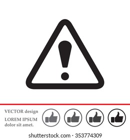 Exclamation danger sign