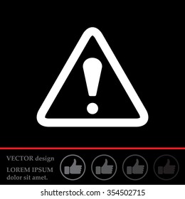 Exclamation danger sign