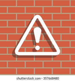 Exclamation danger sign