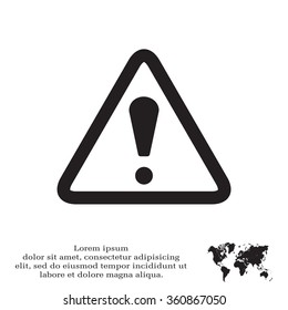 Exclamation danger sign