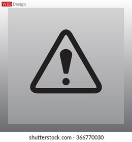 Exclamation danger sign