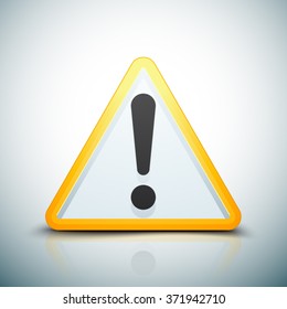 Exclamation danger sign