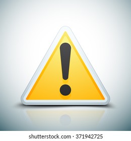Exclamation danger sign