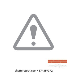 Exclamation danger sign