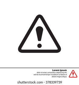 Exclamation danger sign