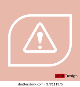 Exclamation danger sign