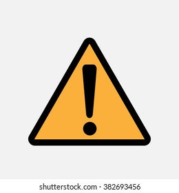 Exclamation danger sign