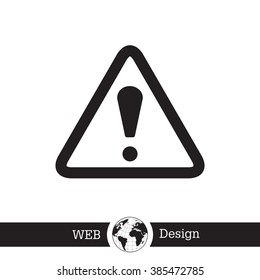 Exclamation danger sign