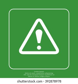 Exclamation danger sign