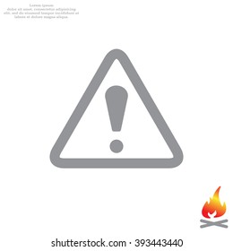 Exclamation danger sign