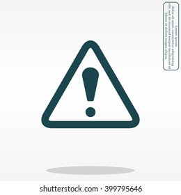 Exclamation danger sign