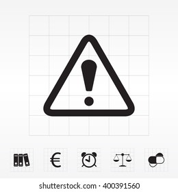 Exclamation danger sign