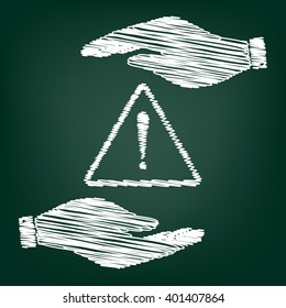 Exclamation danger sign