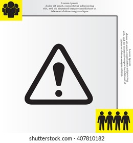 Exclamation danger sign