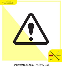 Exclamation danger sign